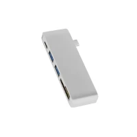 USB-C prie PD-Power 2-port USB 3.0 Hub SD / TF kortelių skaitytuvo Combo šakotuvas