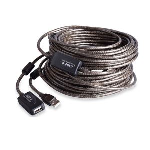 20 metrai USB 2.0 A kištukinis ir moteriškas aktyvaus kartotuvo kabelis