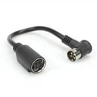 90 laipsnių Mini Din 4 kontaktų kištukinis maitinimo kabelis